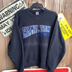 Vintage Y2K Hamilton Lions Embroidered Russell Crewneck pullover Sweatshirt  M